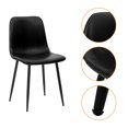 thumbnail image 4 of CangLong Living Monte Dining Chair in Black Faux Leather and Black Powder Coat Finish, Set of 1, Black, 4 of 6
