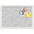 thumbnail image 2 of PinPix 19x13 Custom Cork Bulletin Board White Grey Poster Board Has a Fabric Style Canvas Finish, Framed in White Grey, by ArtToFrames (PinPix-1877), 2 of 5
