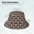 thumbnail image 3 of Yiaed funny Skull star Print Reflective Stripe Bucket Hat Unisex Funny Outdoor Fisherman Cap Beach Sun Hat, 3 of 5