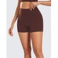 thumbnail image 6 of YEEKISUS Women High Waisted Biker Shorts Scrunch Butt Booty Lifting Shorts for Workout Gym Yoga Athletic Running Cycling Brown L, 6 of 7
