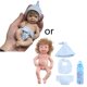 thumbnail image 1 of Mini muñeca de Silicona 15CM bebé niña con sonrisa cara juguete realista educativo renacido, 1 of 3