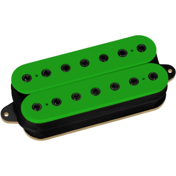 DiMarzio DP712 SUPER DISTORTION 7 String Bridge Humbucker pickup Green With Black poles-new