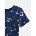 thumbnail image 3 of Wonder Nation Toddler Girls' Ribbed Tee with Short Sleeves, Sizes 18M-5T, 3 of 3