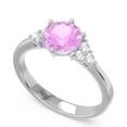 thumbnail image 2 of 2.15 Carat Round Cut Natural Diamond Pink Sapphire Gemstone Unique Proposal Ring for Women Solid 14K White Gold Size 9 by Diamond-Capitals, 2 of 7