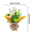 thumbnail image 2 of Easter 9.4 Inch Decorative Egg Tabletop Decorations with Flowers for Home Spring Centerpiece, 2 of 5