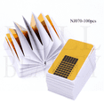 thumbnail image 1 of 100 pcs Acrylic Gel Manicure Extension Tool with Nail Art Tip Shape Guide Stickers for DIY and Home Use - Salon Quality Nail Forms for Professional Results, 1 of 4