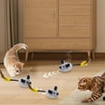 thumbnail image 7 of Hesai Interactive Cat Toys Mouse for Indoor Cats Rechargeable LED Cat Mouse Toy Feather Bell Tail Lifelike Electric Automatic Moving Mouse Cat Toy for All Breeds Cat Boredom Exercise-Gray, 7 of 7