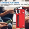 thumbnail image 2 of Nalacover Wallet Case for Samsung Galaxy A12, Business PU Leather Unique Design Wristband Kickstand Credit Card Holder Slots Shockproof Scratch Resistant Phone Case for Samsung Galaxy A12,Red, 2 of 6