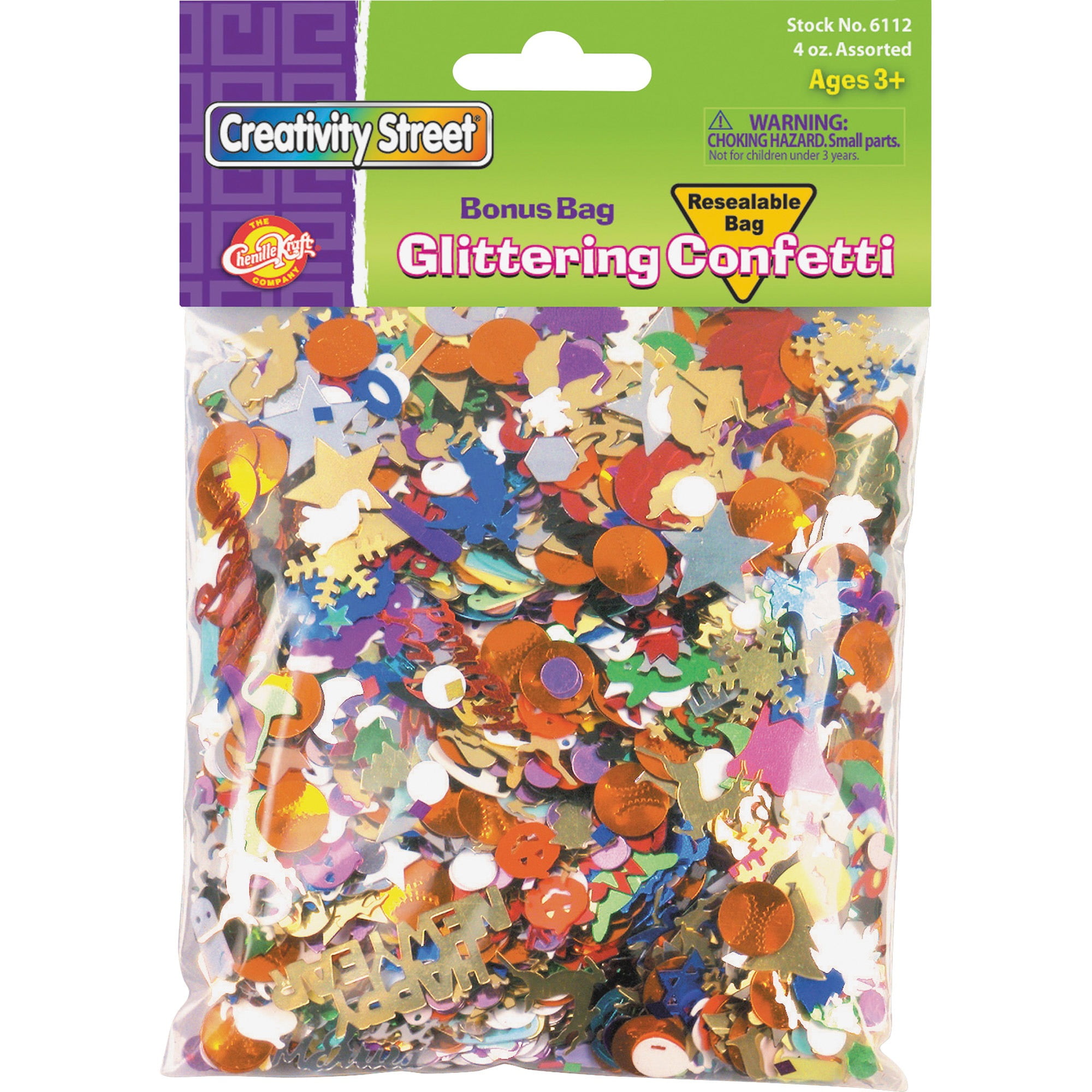 Creativity Street Glittering Confetti Bonus Bag, Assorted, 2 / Pack