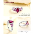 thumbnail image 4 of Dreamofdazzles Jewels 14K White Gold Plated 2.50 Ct Marquise Cut Ruby & Diamond Wedding Engagement Christmas Halo Ring 925 Sterling Silver For Women's -8, 4 of 4