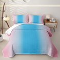 thumbnail image 2 of Erosebridal Ombre Strip Quilt King,Colorful Gradient Lines King Coverlet Set For Girls,3pcs, 2 of 7