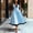 Light Blue, variant on Women's Sleeveless V-Neck Cocktail Dress – High Waist Flared A-Line Party Elegant Fit & Flare Mid Length Formal Dress Navy Blue,M