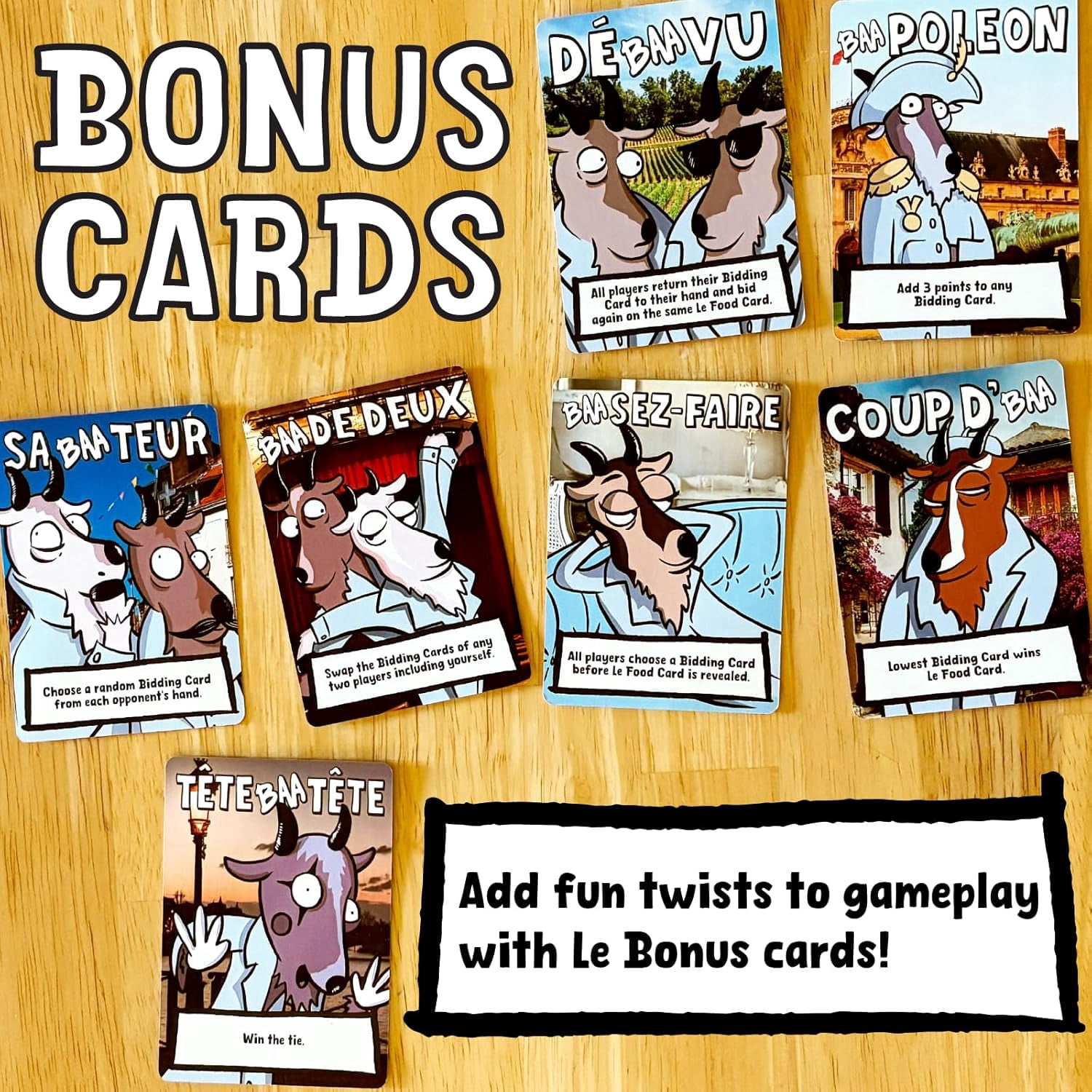 Messy Table Games French Goats in Trench Coats, Exciting New Card Game, Great for Game Night, Perfect for Kids and Adults, Ages 8 and up