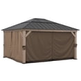 thumbnail image 1 of SUNJOY Rideaux pour gazebos de 13 pi × 15 pi, brun, 1 of 5