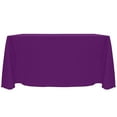 thumbnail image 1 of Ultimate Textile (5 Pack) Reversible Shantung Satin - Majestic 108 x 156-Inch Rectangular Tablecloth - for Weddings, Home Parties and Special Event use, Plum, 1 of 4