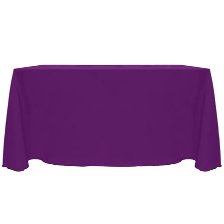 

Ultimate Textile (3 Pack) Reversible Shantung Satin - Majestic 108 x 132-Inch Rectangular Tablecloth - for Weddings Home Parties and Special Event use Plum