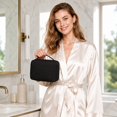 thumbnail image 5 of Toiletry Bag, Black Hanging Foldable, 1 Pack Travel Carry On Organizer, For Vacation Business Trip Bathroom Storage of Shampoos Cosmetics Skin Care Products Personal Hygiene Accessories, 5 of 5
