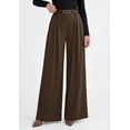 thumbnail image 4 of PRETTYGARDEN Womens Fall Wide Leg Trousers High Elastic Waist Loose Pleated Long Flowy Palazzo Work Pants with Pockets, 4 of 6