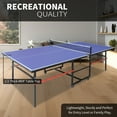 thumbnail image 6 of Mid-Size Table Tennis Table,8ft Foldable & Portable Ping Pong Table Set for Indoor Games with Net, 2 Table Tennis Paddles and 3 Balls,Blue, 6 of 7