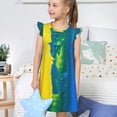 thumbnail image 4 of Fotbe Rainbow Colored Vestido de Dormir para Niñas de 3 a 10 Años, Mangas Cortas, Estilo Princesa, Pijama Camisón con Mangas Voladas-Medium, 4 of 6