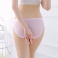 thumbnail image 2 of yunLCZ Women's Cotton Underwear High Waist Womens Low Waist Sheer Mesh Briefs Cute Seamless Panties For Women, 2 of 4