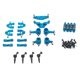 thumbnail image 2 of Pieza de Actualización RC Metal 8 X Inferior 2 X Copa de Dirección Trasera Delantera 2 X Soporte de Montaje de Choque 4 X Amortiguador Azul Baoblaze amortiguador, 2 of 3