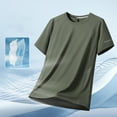 thumbnail image 2 of GEWSEY Men's Crew Neck Short Sleeve T Shirt Loose Fit for Workout Running Outdoor Wear (Army Green, XXL), 2 of 7