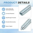 thumbnail image 3 of 5Pcs M8 Hanger Bolts, 5.51"(140mm) Length Double Headed Hanger Bolts, 3 of 6