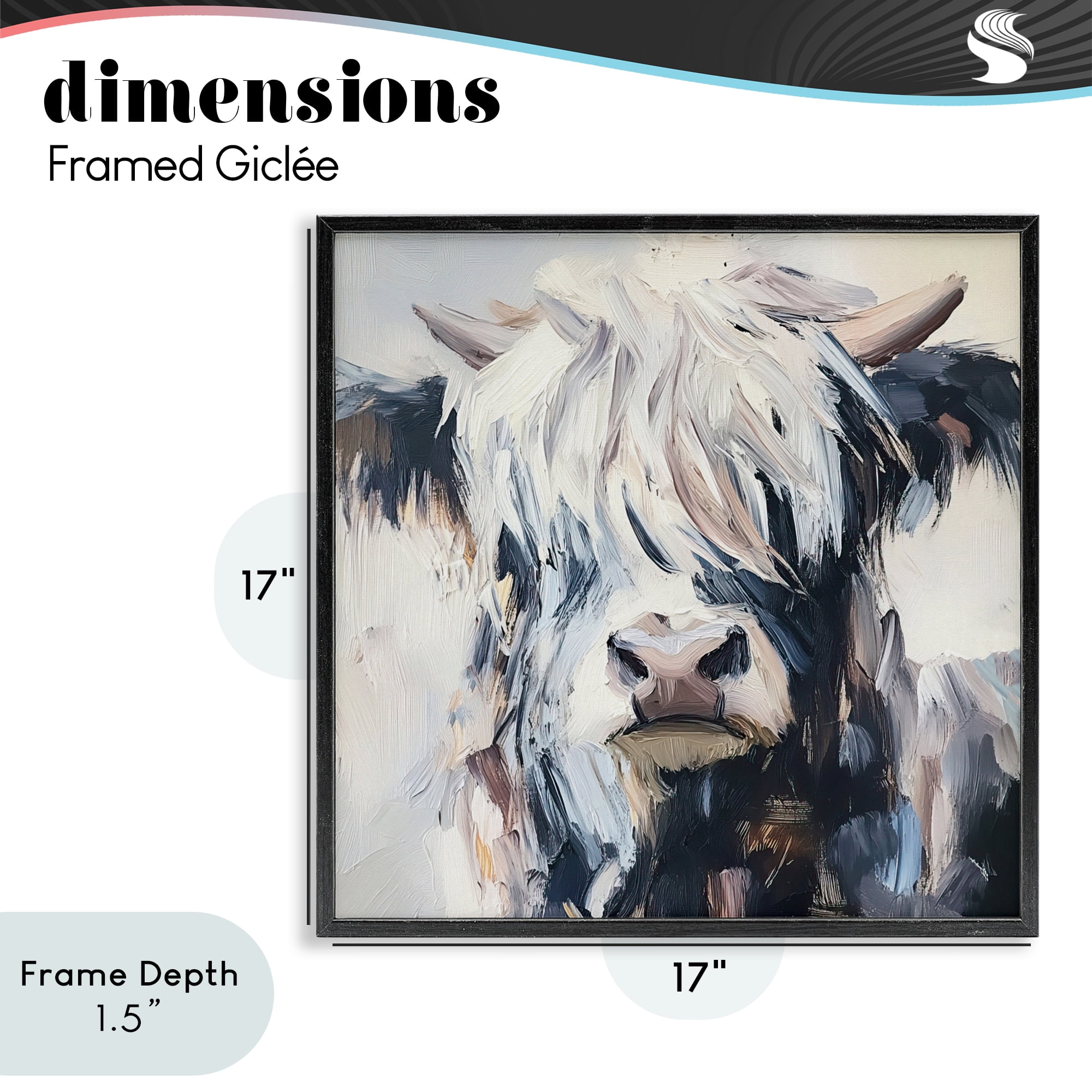 Stupell Industries Scruffy Little Highland Black Framed Giclee Art, design by Tina LeCour