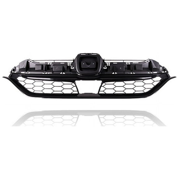 Grille - Compatible/Replacement for '17-19 Honda CR-V EX/EXL/Touring - Main Upper, Black Frame Honeycomb Mesh Insert - 71121TLAA10