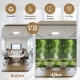 thumbnail image 6 of Green Trees Window Privacy Film, Forest Art Decor Spring Summer Nature Leaf Static Cling UV Sun Blocking Tint Film Heat Control Windows Films for Bedroom Bathroom, Window Stickers 23.6"x59", 6 of 8