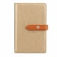 thumbnail image 1 of Funda creativa tipo folio para teléfono, autoadhesiva, de piel sintética, con bolsillo trasero tipo parche (dorada), 1 of 7