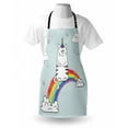 thumbnail image 3 of Unicorn Cat Apron Lovely Figure on Sketchy Rainbow Follow Your Dreams Inspirational Fantasy Sky, Unisex Kitchen Bib Apron with Adjustable Neck for Cooking Baking Gardening, Multicolor, by Ambesonne, 3 of 3