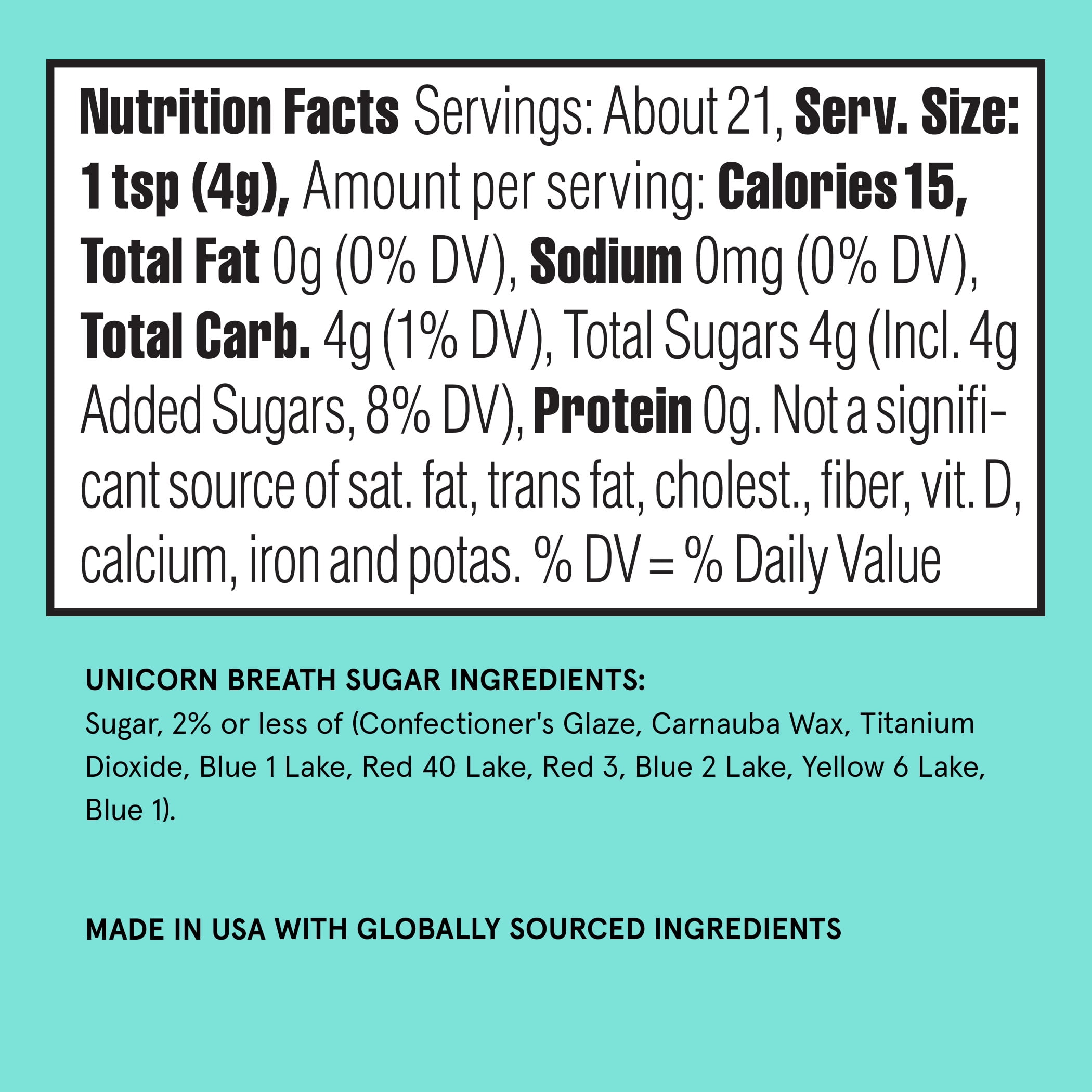 (3 pack) Fancy Sprinkles Unicorn Breath Sugar, Dessert Sprinkles, 3 oz