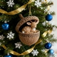 thumbnail image 6 of Forest Animals Christmas Ornaments , Woodland Creature Decorations for Holiday Tree, Rustic Farmhouse Xmas Decor, Miniature Figurines, Festive Gift for Home Party Decorating, 6 of 6