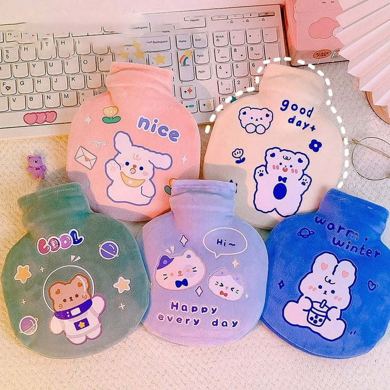 Cute Cartoon Plush Hot Water Bags Large Capacity Hand Warmers