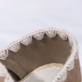 thumbnail image 6 of Gpaecead Women's Lace Trim Flat Loafers Round Toe Slip On Soft Sole Vintage Cottagecore Comfortable Walking Shoes Khaki, 6 of 8