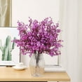 thumbnail image 4 of GRNSHTS 6 Pcs Artificial Flowers Fake Babys Breath Bouquet Bulk Faux Gypsophila Flowers Real Touch Silk Flower for Home Office Wedding Christmas Party Decor (Purple), 4 of 11