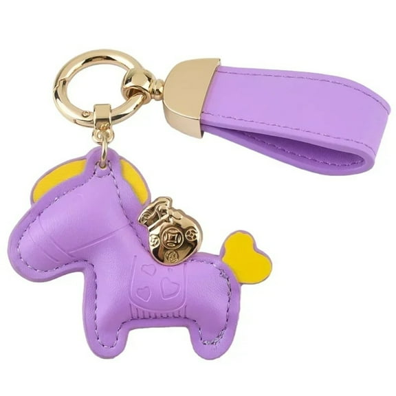 Cute Fashion Cartoon Two-Tone Pony Heart Tail Keychain Pendant