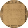 thumbnail image 1 of Ahgly Company Indoor Round Oriental Brown Industrial Area Rugs, 5' Round, 1 of 4