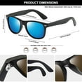 thumbnail image 6 of Joopin Square Sunglasses Polarized UV Protection Retro Trendy Designer Sun Glasses Men Women (Black+Blue), 6 of 7