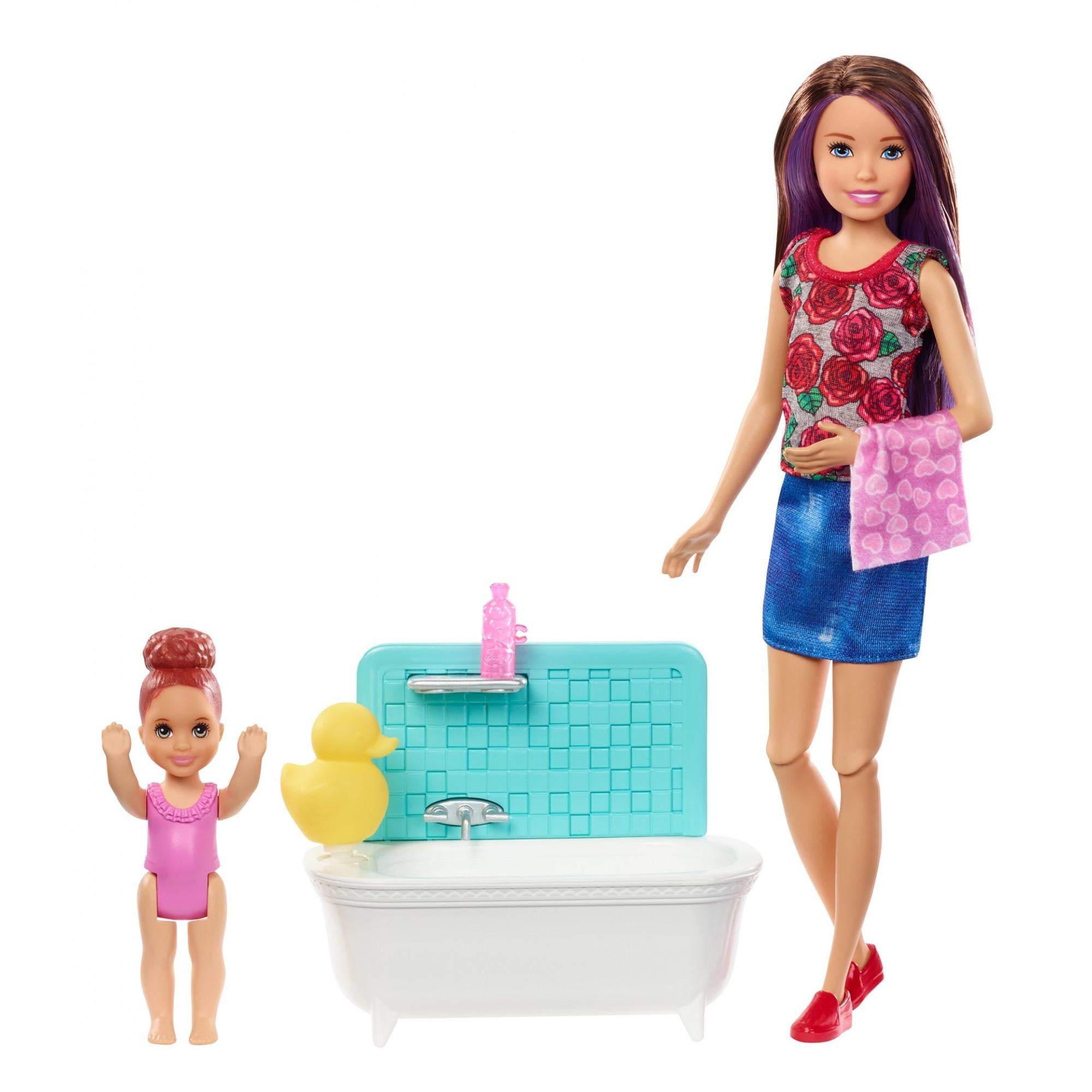 babysitter barbie with stroller