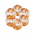 thumbnail image 7 of 15 Inch Round Placemats Set of 6, Orange Pumpkins Fall Non Slip Heat Insulation PP Table Mats, Thanksgiving Botanical Maple Leaves Falling Washable Place Mats for Kitchen Dining Party Table Decor, 7 of 7