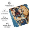 thumbnail image 3 of Honeii Patriotic Bulldog Welcome Print Leather Coaster Set of 4, Ideal for Safeguarding Your Furniture from Drinks Spills and Effortless Cleanup-Square, 3 of 6