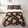 thumbnail image 2 of jejeloiu Movie Popcorn 7-Piece Twin Bedding Sets,Movie Theater Bedding Comforter Set,Red Yellow Black Sheet Sets For Boys Kids,Ultra Soft Home Decor Reversible, 2 of 8