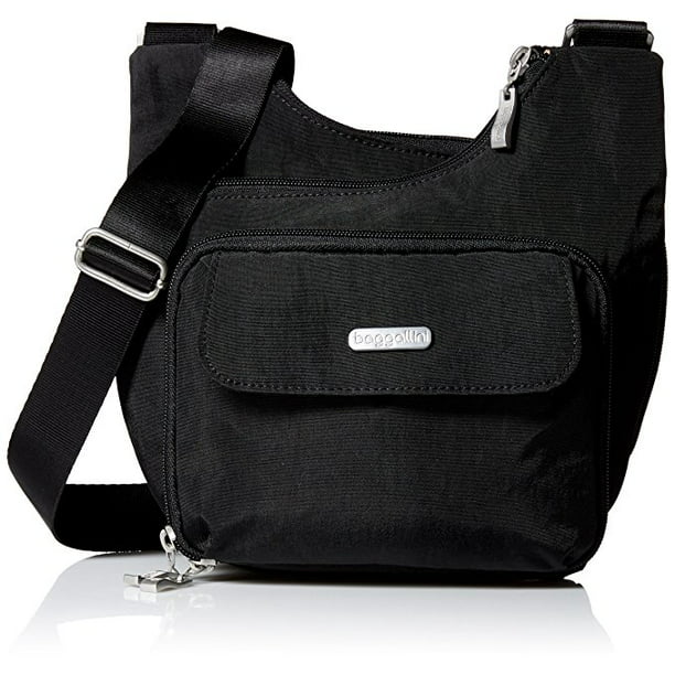 baggallini - Criss Cross Travel Crossbody Bag, Black, One Size ...