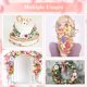 thumbnail image 5 of Flores artificiales con forma de ceniza, 217 unidades, seda artesanal con rosas y margaritas, 5 of 7