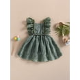 thumbnail image 2 of Wassery Baby Girl Romper Dress Ruffle Sleeve Lace Jumpsuits Tulle Layerd A-line Dress 6M 12M 18M 24M Infant Summer Clothes, 2 of 8