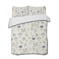 thumbnail image 2 of Quilts Full Size, Blue Floral Spring Soft Comforter Bedding Set for Bed, Vintage Farmhouse Green Botanical Chic Lightweight Quilted Bedspread with Pillow Cover(2 Pieces) for All Season, 78x90 Inch, 2 of 9