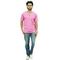 thumbnail image 7 of Atasi Men's Short Baby Pink Kurta Cotton Casual Shirt Ethnic Tunic-Large, 7 of 7